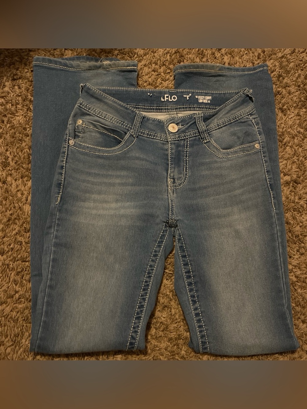 Wallflower Women's Light Blue flare low rise Jeans